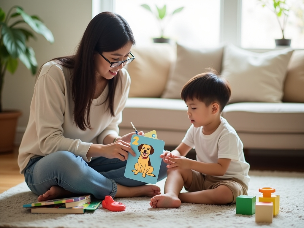 Cách sử dụng thẻ tranh (flashcard) giúp trẻ chậm nói phát triển vốn từ vựng hiệu quả tại nhà